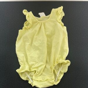 H&M Yellow Ruffled Baby Bodysuit